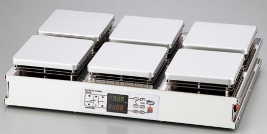 AS ONE日本 數字型六聯式電磁加熱攪拌器-HSH-6D